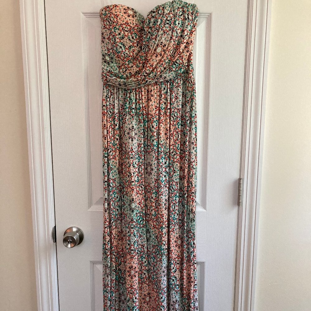 American Rag Strapless Boho Print Maxi Dress